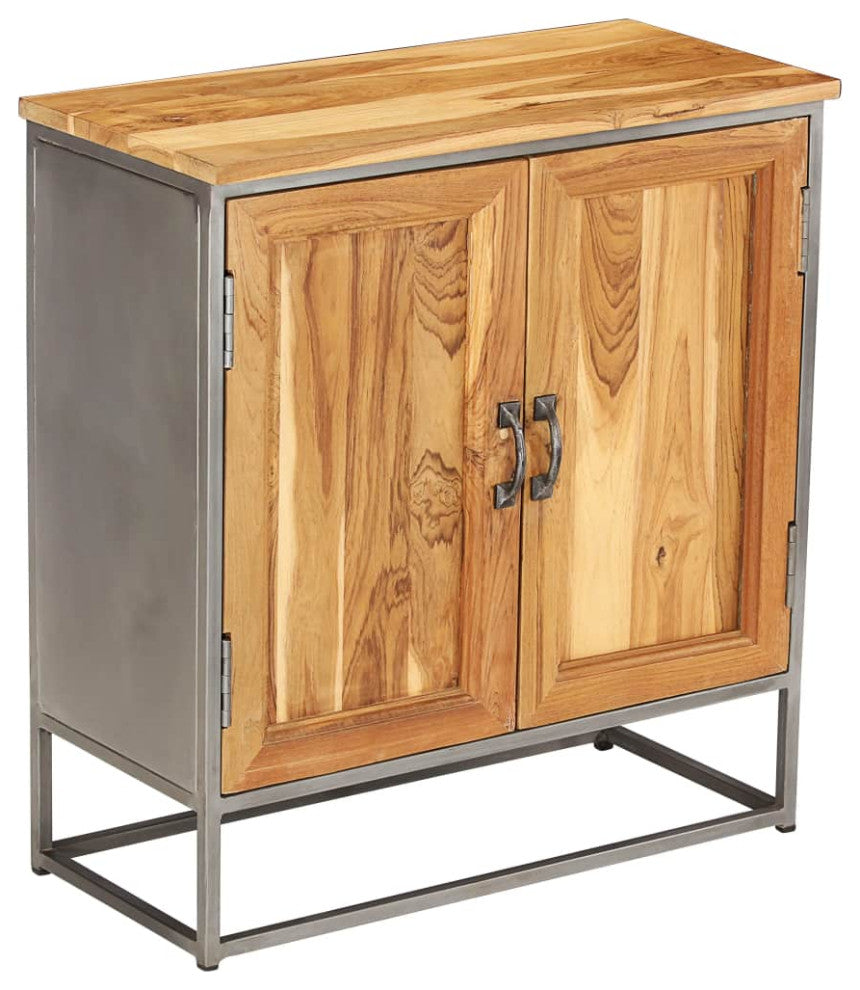 vidaXL Sideboard Buffet Console Cabinet with Storage Recycled Teak and Steel