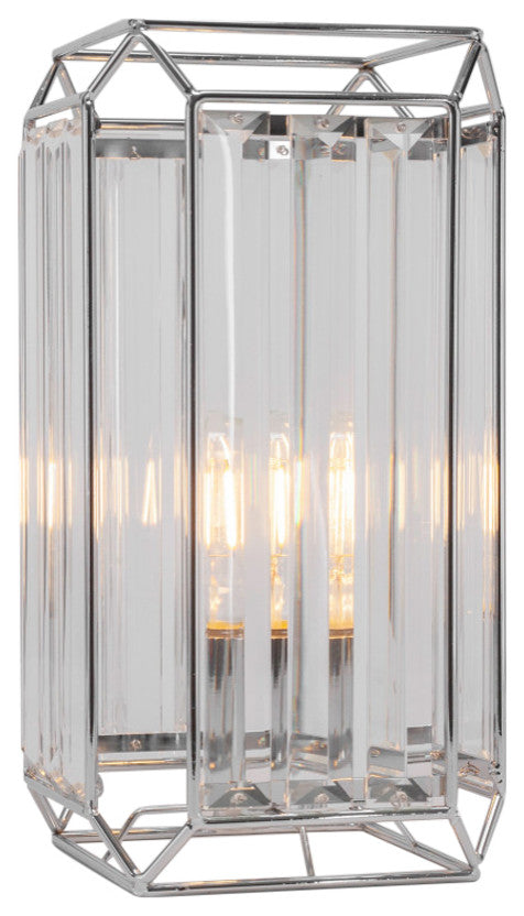 Genesis Accent Table Lamp Shown, Chrome Finish With 3 Watt LED Bulb