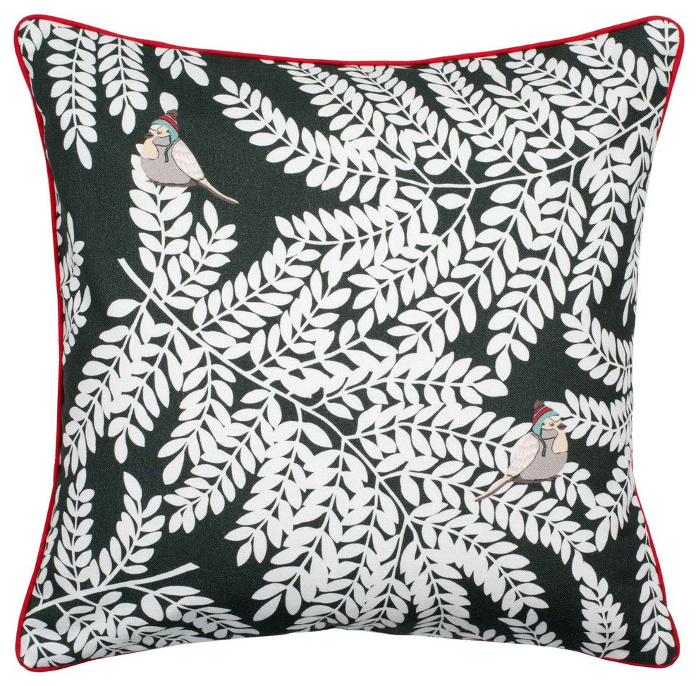 Pillow Cover Laurel, Dark Gray