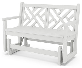 Polywood Chippendale Glider, White