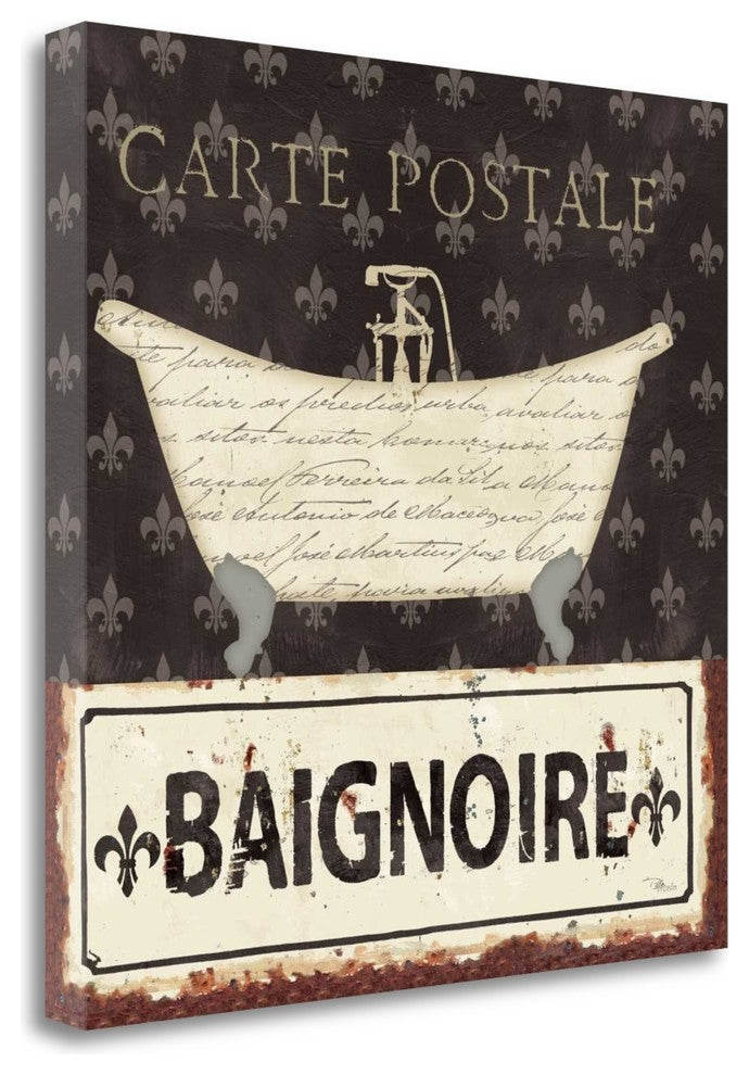 "Vintage Bath V" By Pela Studio, Giclee Print on Gallery Wrap Canvas