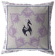 16 Gray Purple Horse Suede Throw Pillow