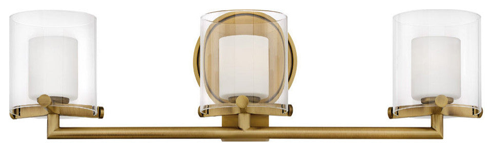 Hinkley Rixon Three Light Vanity, Heritage Brass