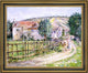Theodore Robinson Road by the Mill Framed Premium Canvas Print, 20"x25"