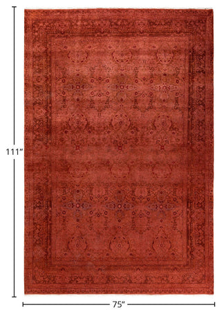 Fine Vibrance, One-of-a-Kind Hand-Knotted Area Rug Pink, 6'3"x9'3"