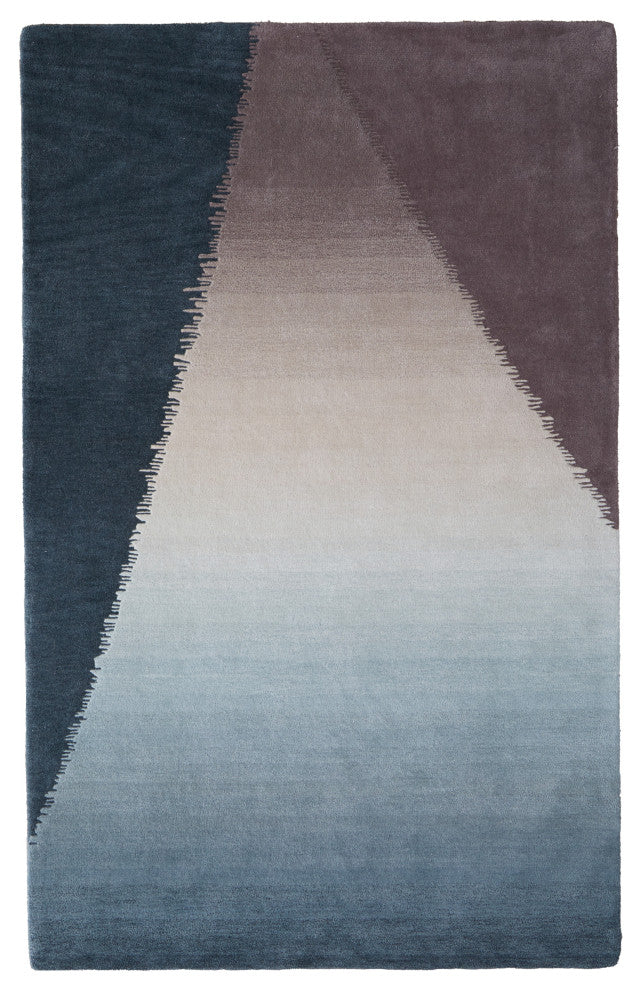 Katya 8990F Modern/Casual/Industrial Area Rug, Taupe/Blue, 9'x12'