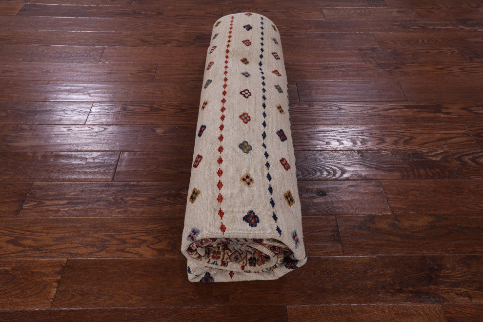 6' 7" X 9' 6" Hand Knotted Khorjin Super Kazak Rug Q10985