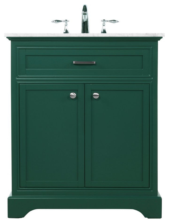 Amber Single Bathroom Vanity, Blue, Green, 30"
