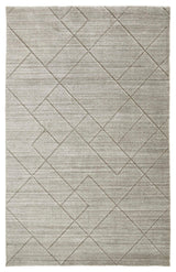 Weave & Wander Tatem Minimal Viscose Rug, Beige/Gray, 8' X 10'