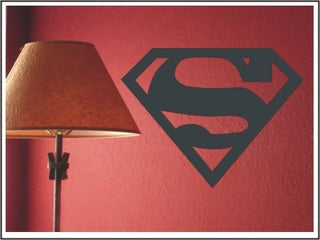 Superman Wall Decal, 46", Lilac