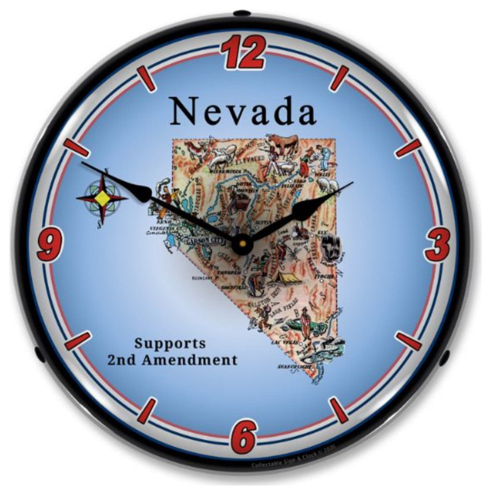 N20031051 Nevada Supports the 2nd Amendment Clock