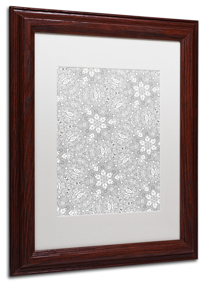 Hello Angel ''Kaleidoscope Two'' Art, Wood Frame, White Mat, 14x11