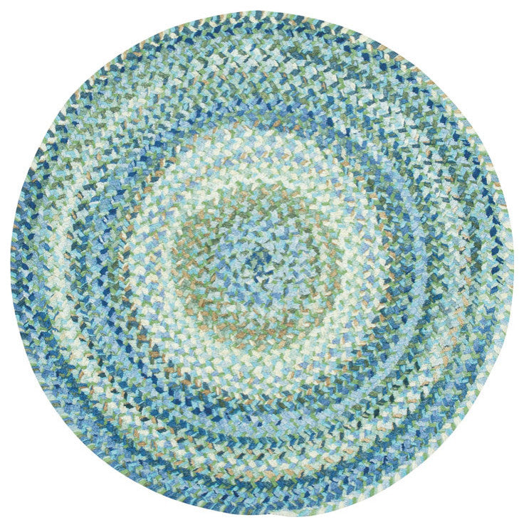Capel Ocracoke Light Blue 0425_425 Braided Rugs - 24" X 8' Runner Cross Sewn Rec