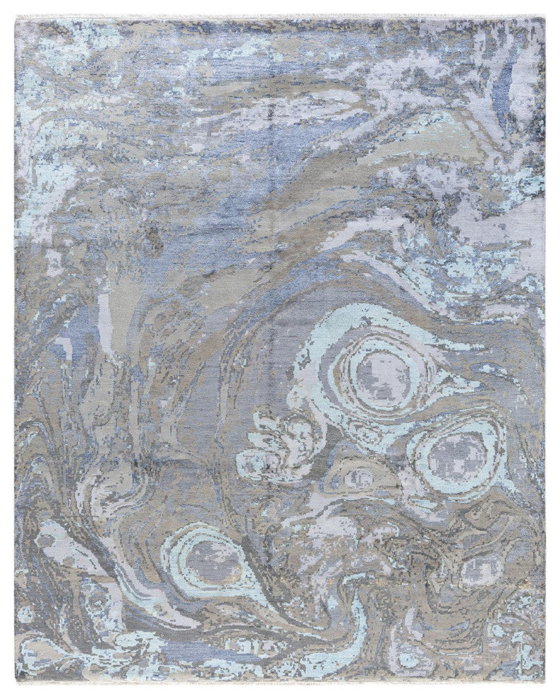 Ikat One-of-a-Kind Hand-Knotted Area Rug Gray, 8' 3" x 10' 3"
