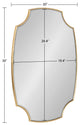 Jovanna Scallop Mirror, Gold 20x30