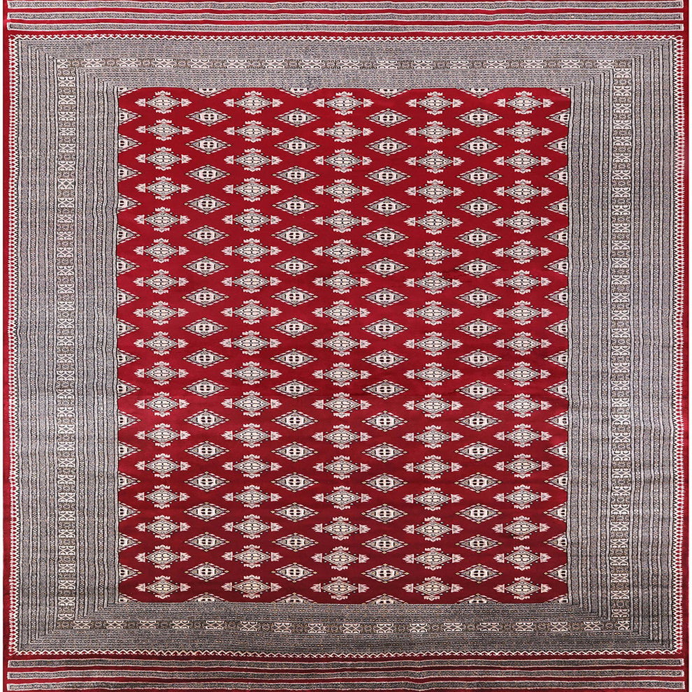 Ahgly Company Indoor Square Mid-Century Modern Area Rugs, 6' Square