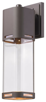 Lestat Collection 1 Light Outdoor Wall Light in Deep Bronze Finish