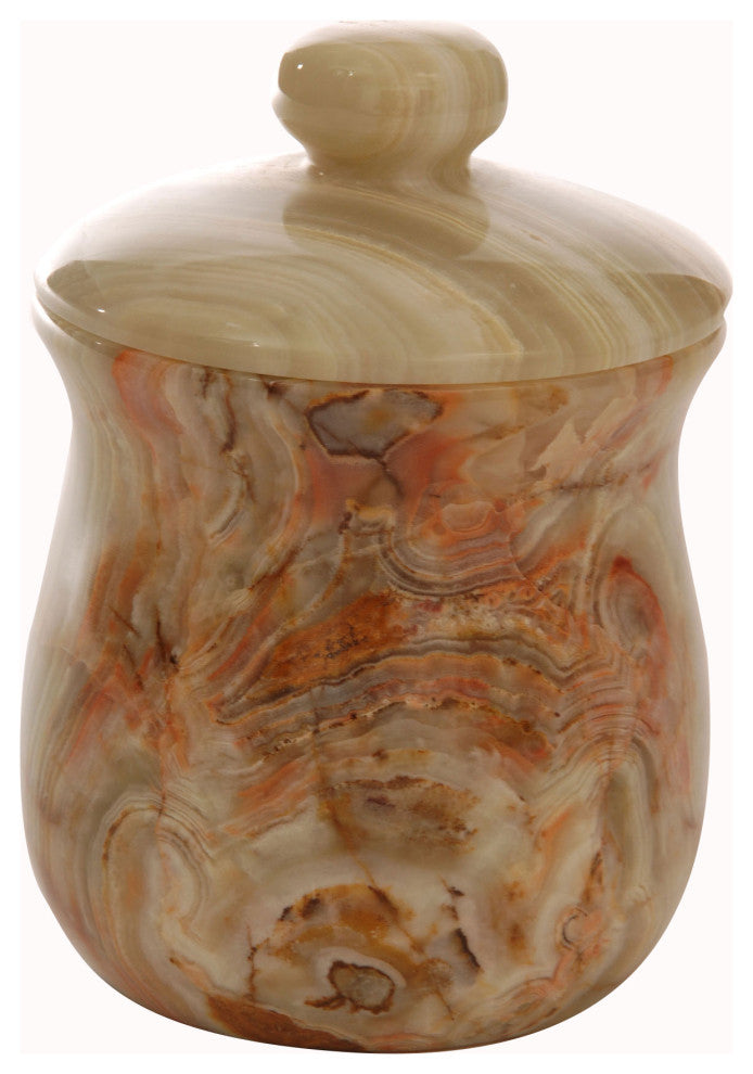 Marble Bathroom Jar, Pale Green