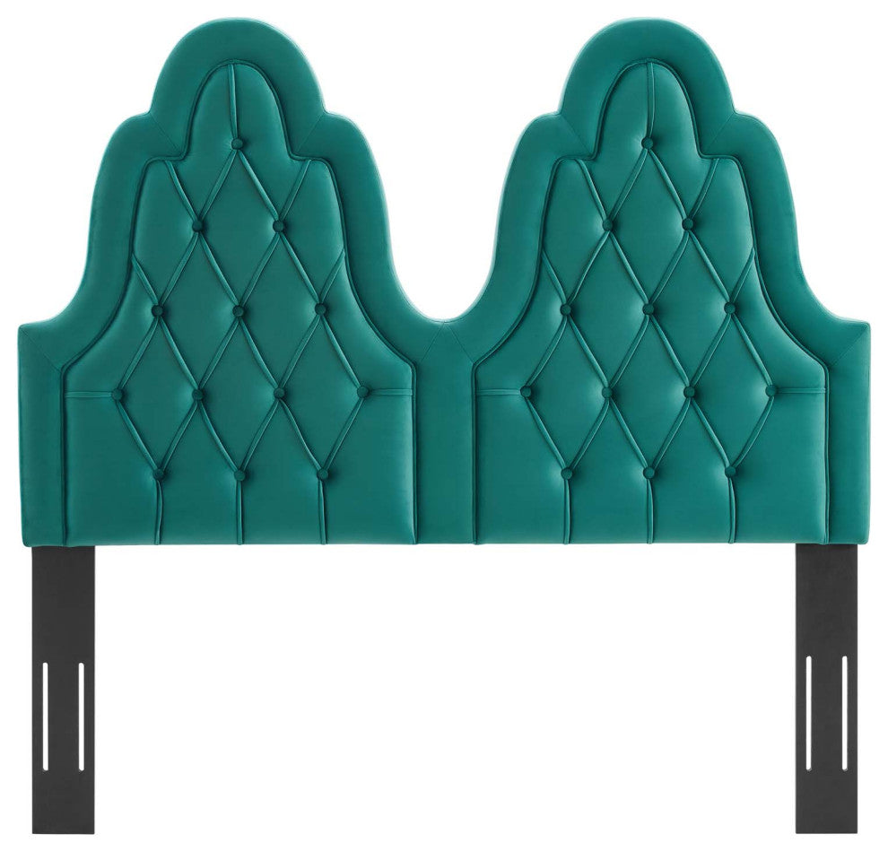 Augustine Tufted Performance Velvet King/California King Headboard Teal