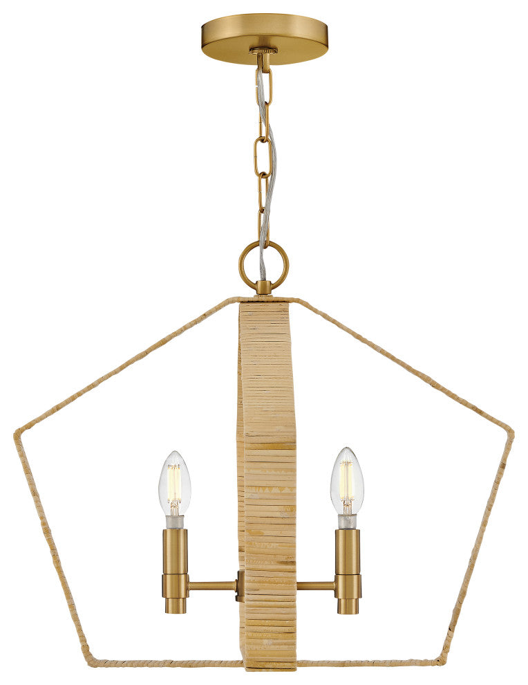 Lark Sammi Large Pendant, Lacquered Brass