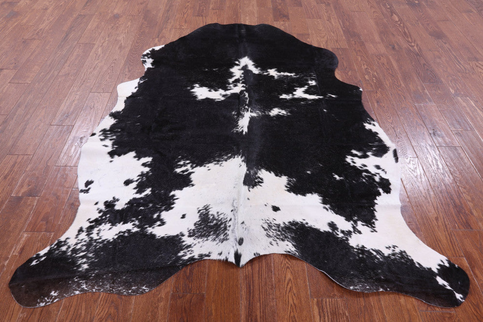 6' 10" X 5' 9" Organic Natural Hair-On Cowhide Area Rug C1666