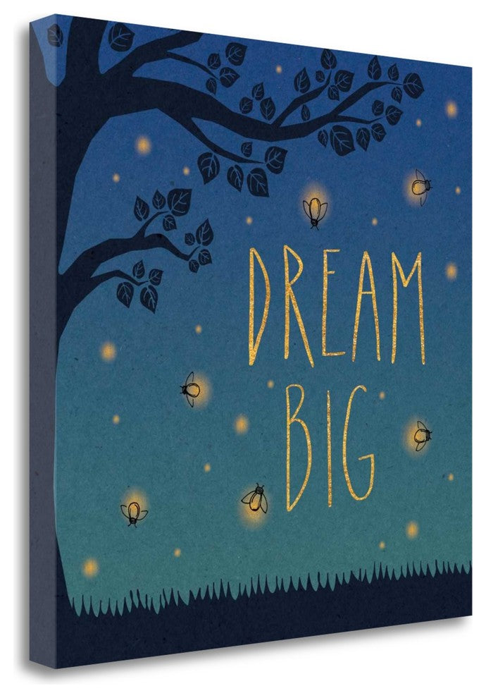 "Twilight Fireflies I" By Laura Marshall, Giclee Print on Gallery Wrap Canvas