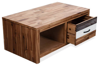 vidaXL Coffee Table End Table Accent Sofa Table Solid Wood Acacia 35.4 Inch