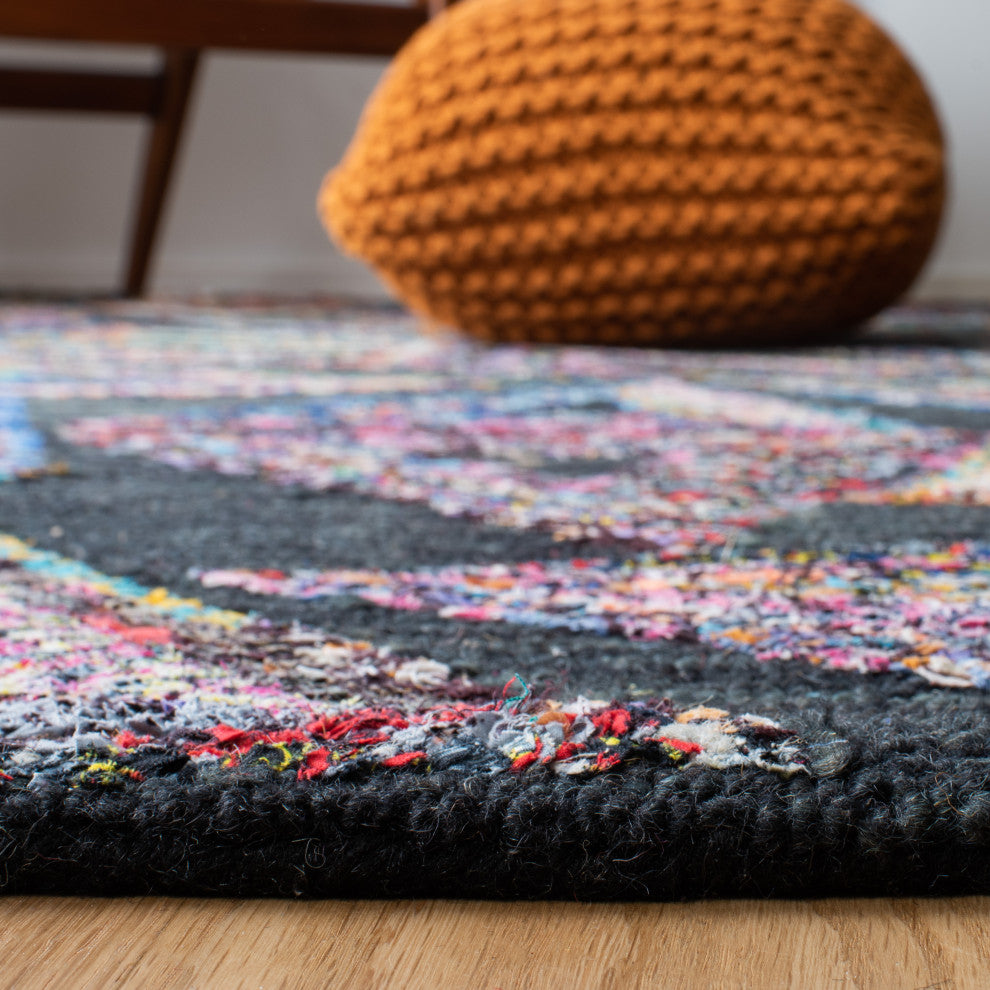 Safavieh Aspen Apn533Y Bohemian Rug, Dark Green and Black, 9'0"x12'0"