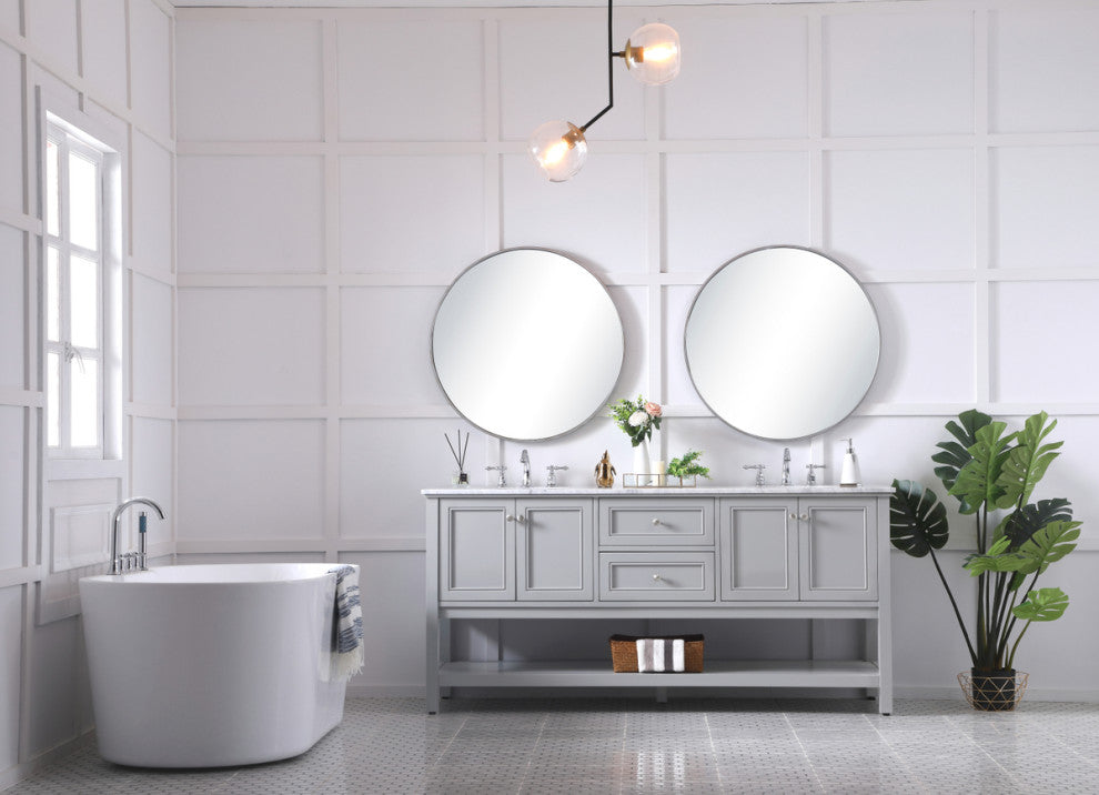 Home Living 72" Double Sink Bathroom Vanity Set, Gray