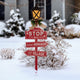 42"H Christmas Directions Yard Stake