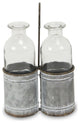 2 Slot Galvanized Metal Jar Holder