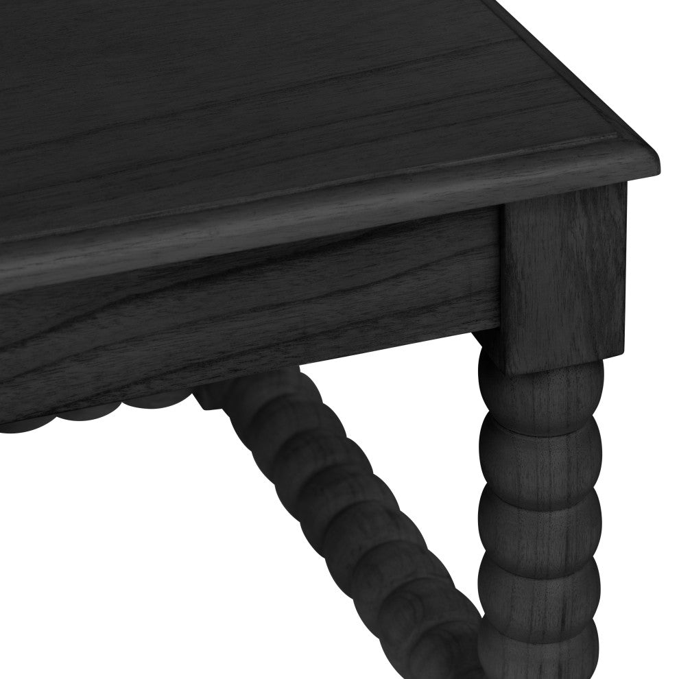Square Mindi Wood Black Cocktail Coffee Table