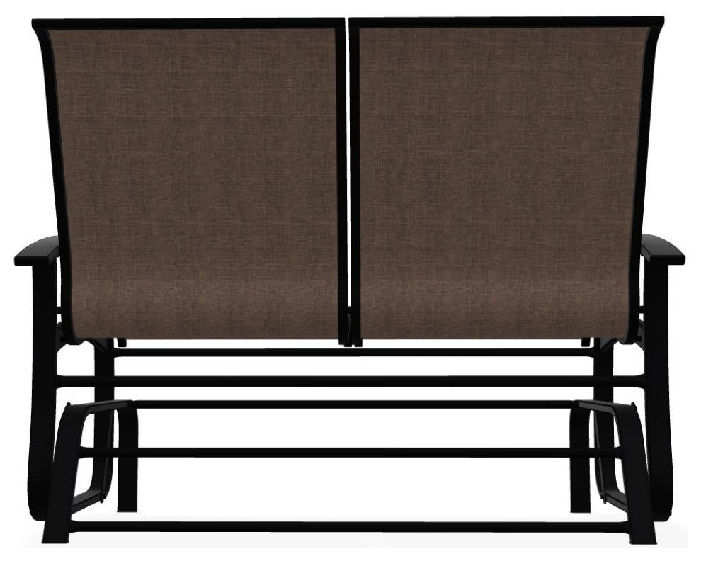 Belle Isle Sling 2-Seat Glider, Mocha/Black