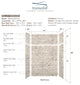 Transolid SaraMar 60"x36"x96" 6-Piece Shower Wall Kit with Extension, Sand Creme