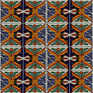 4-Piece Tonichi Talavera Mexican Tile, 6x6"
