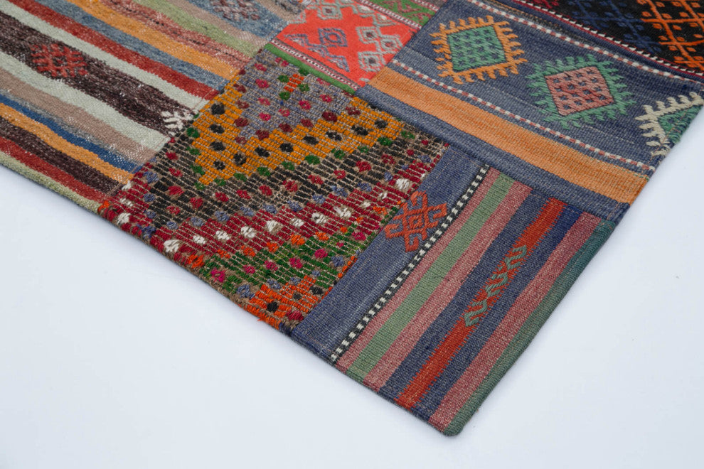 Rug N Carpet - Handmade Anatolian 6' 8'' x 9' 11'' Unique Patchwork Kilim Rug