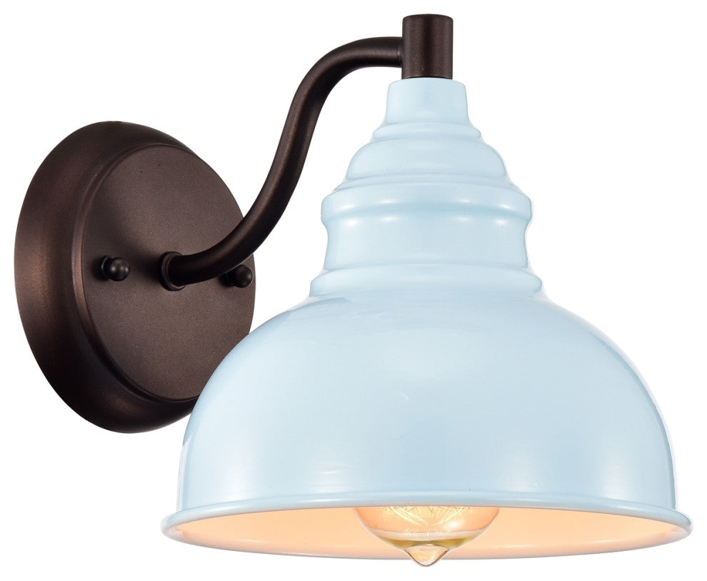 Ironclad Industrial 1 Light Oil Rubbed Bronze Indoor Wall Sconce 8" Wide