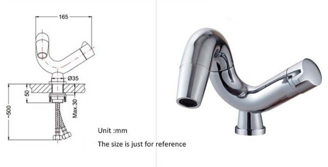 Sestos Deck Mounted Bathroom Sink Faucet