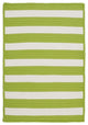 Stripe It TR29 Bright Lime Indoor/Outdoor Area Rug, Rectangular 7'x9'