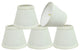 32060-5 Small Hardback Empire  Chandelier Clip On Lamp Shade White 3"x5"x4"