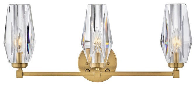 Ana Three Light Vanity in Heritage Brass