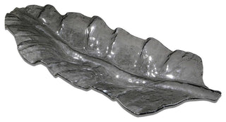 Smoked Leaf Glass Tray By Designer Carolyn Kinder