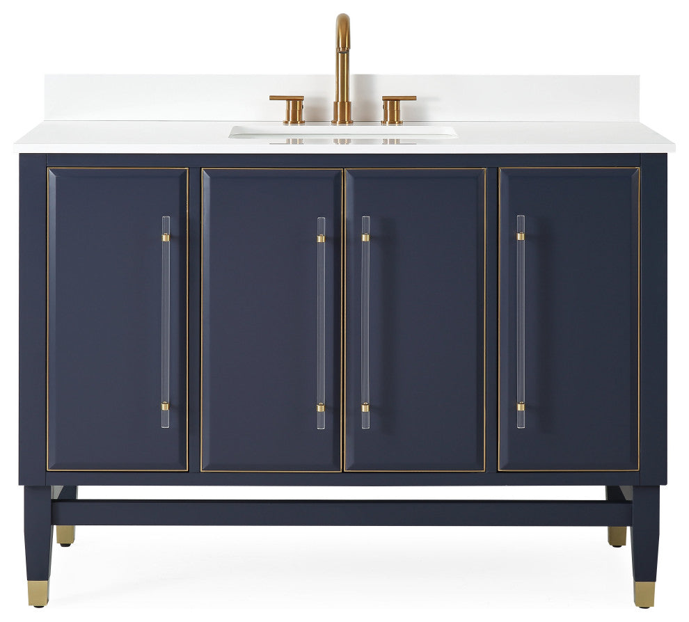 Tennant Brand Navy Blue Bertone Sink Bathroom Vanity, 48"