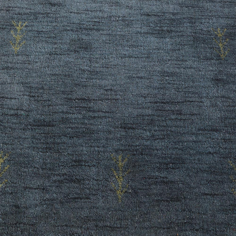 HAND KNOTTED LOOM WOOL ECO - FRIENDLY AREA RUGS - Light Blue,Contemporary