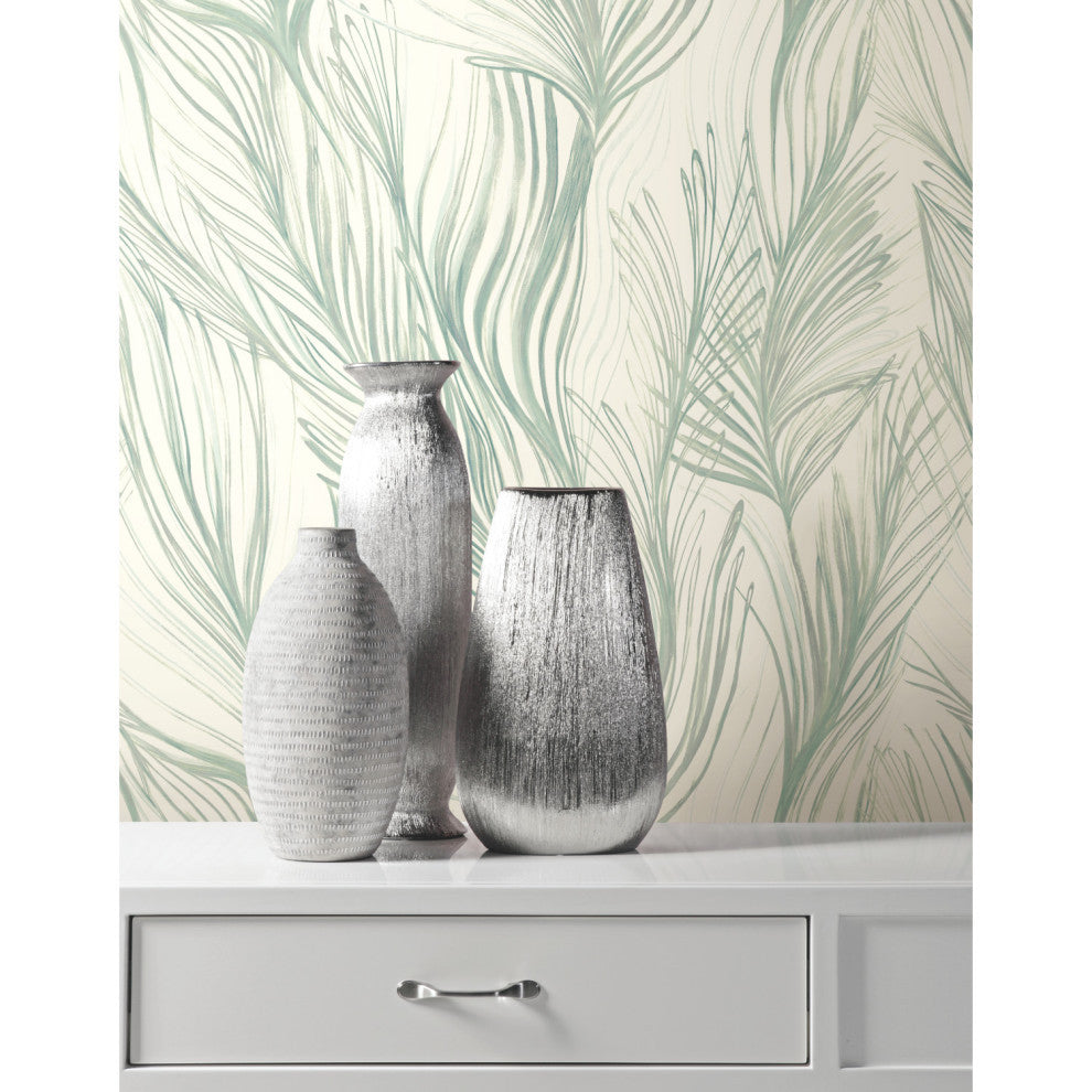 Light Blue Peaceful Plume Wallpaper