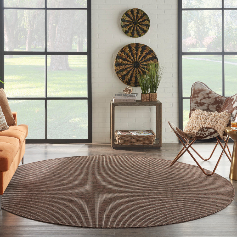 Nourison Positano Contemporary Area Rug, Natural, 8'xround