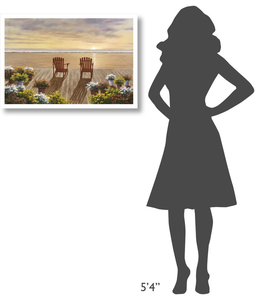 "Evening Deck View" Digital Paper Print by Diane Romanello, 32"x22"