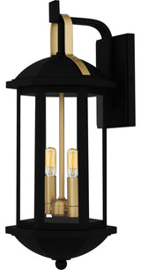 Crestfield Two Light Outdoor Wall Lantern in Matte Black