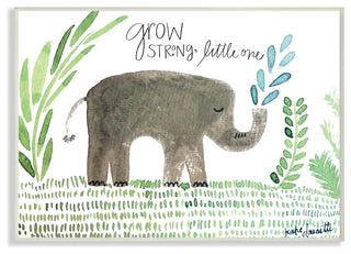 "Grow Strong Little Elephant" 10x15, Wall Plaque Art