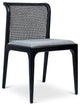Modern Brazilian, Eloa, Cane Side Chair, Ebano/Essence Gray
